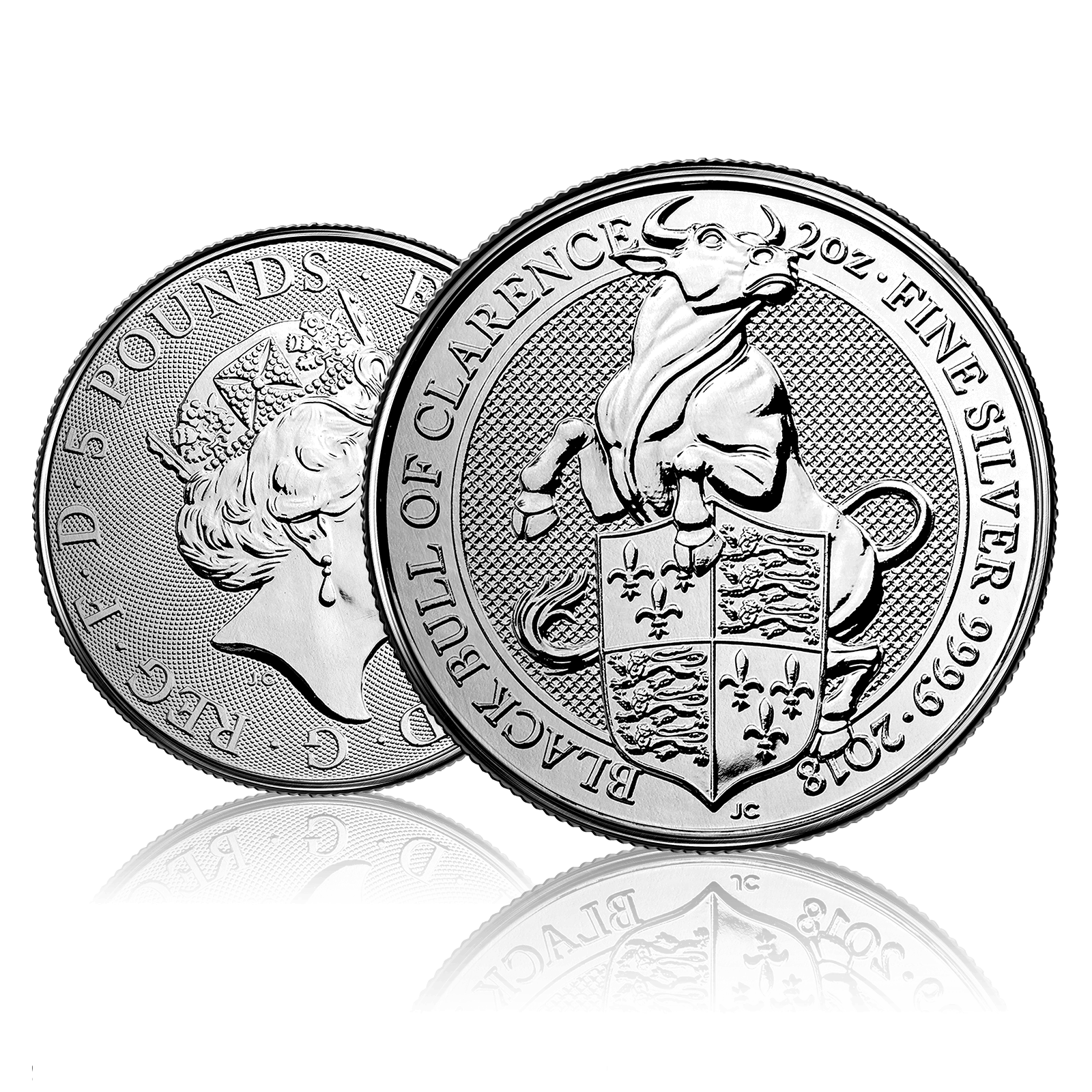 2oz Silver Queen's Beast Black Bull of Clarence (2018) | Gold Bank